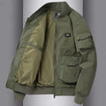 New Autumn Casual Pilot Jacket with Multiple Pockets, Workwear Style, Retro Men's Windproof and Breathable Outerwear, Baseball Jacket